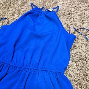 American Eagle Vibrant Blue Halter Dress